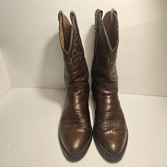 Ariat Brown Leather Cowboy Boots - Picture 2 of 7